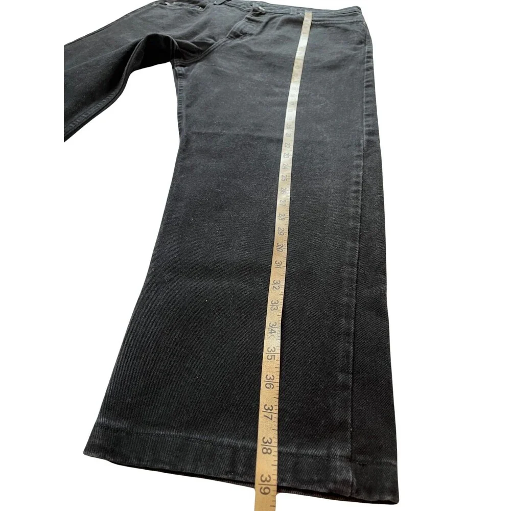 Vintage Y2K‎ Polo Ralph Lauren Flag Jeans Men's Black Stonewash 38 Waist Relaxed